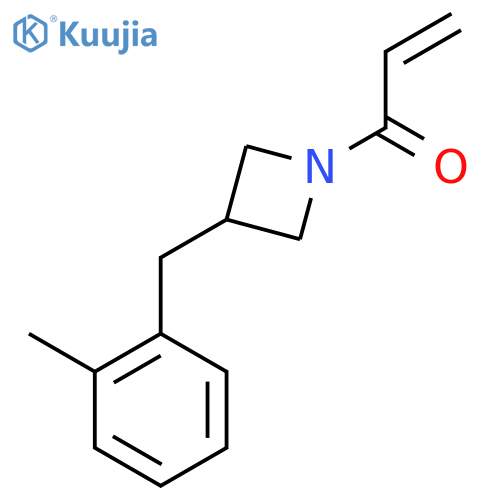 1-[3-[(2-Methylphenyl)methyl]azetidin-1-yl]prop-2-en-1-one structure