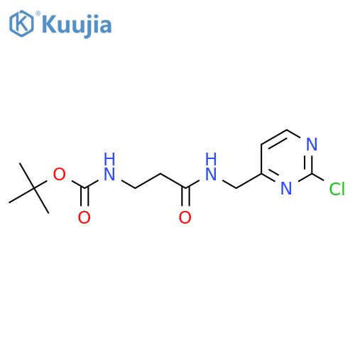 tert-butyl N-(2-{[(2-chloropyrimidin-4-yl)methyl]carbamoyl}ethyl)carbamate structure