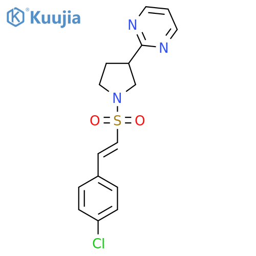 2-{1-[2-(4-Chlorophenyl)ethenesulfonyl]pyrrolidin-3-yl}pyrimidine structure