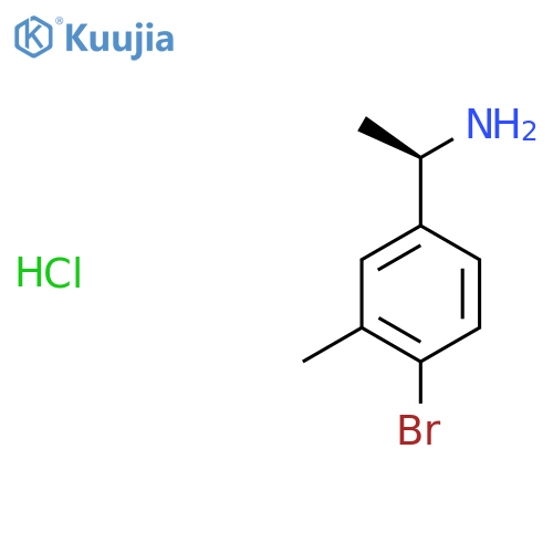 (1R)-1-(4-bromo-3-methylphenyl)ethan-1-amine hydrochloride structure