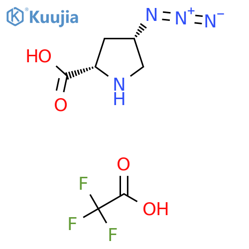 (2S,4S)-4-azidopyrrolidine-2-carboxylic acid, trifluoroacetic acid structure