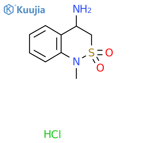 4-amino-1-methyl-3,4-dihydro-1H-2lambda6,1-benzothiazine-2,2-dione hydrochloride structure