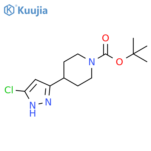 tert-butyl 4-(5-chloro-1H-pyrazol-3-yl)piperidine-1-carboxylate structure