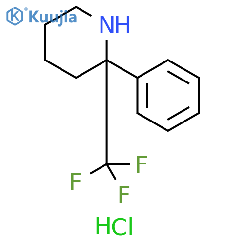 2-phenyl-2-(trifluoromethyl)piperidine hydrochloride structure