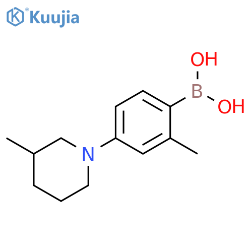 2-Methyl-4-(3-methylpiperidin-1-yl)phenylboronic acid structure