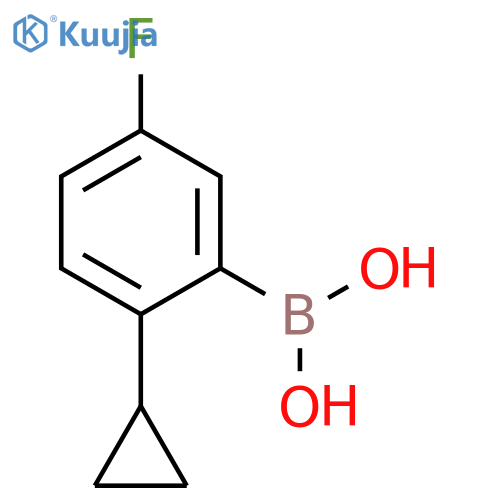 (2-cyclopropyl-5-fluorophenyl)boronic acid structure