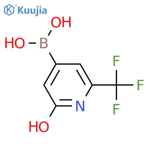 2-(Hydroxy)-6-(trifluoromethyl)pyridine-4-boronic acid structure