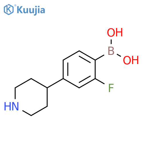2-Fluoro-4-(piperidin-4-yl)phenylboronic acid structure