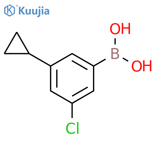 (3-chloro-5-cyclopropylphenyl)boronic acid structure