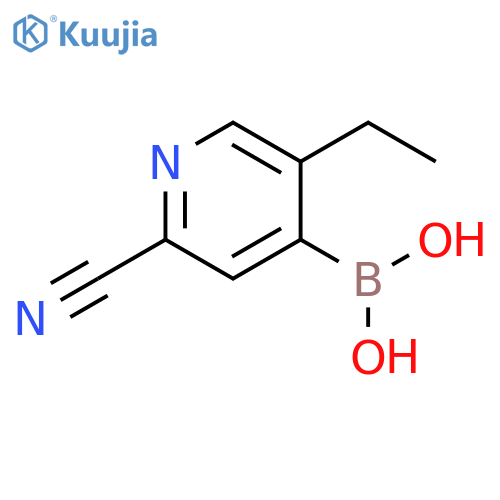 5-Ethyl-2-cyanopyridine-4-boronic acid structure