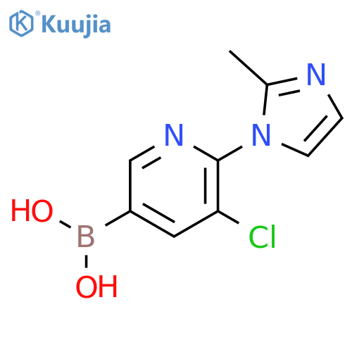5-Chloro-6-(2-methylimidazol-1-yl)pyridine-3-boronic acid structure