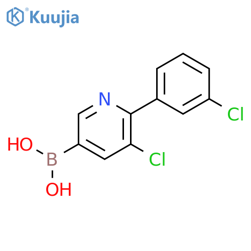 5-Chloro-6-(3-chlorophenyl)pyridine-3-boronic acid structure