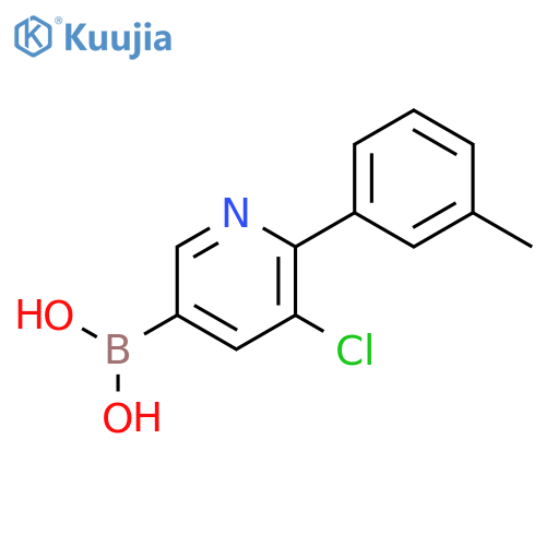 5-Chloro-6-(3-tolyl)pyridine-3-boronic acid structure