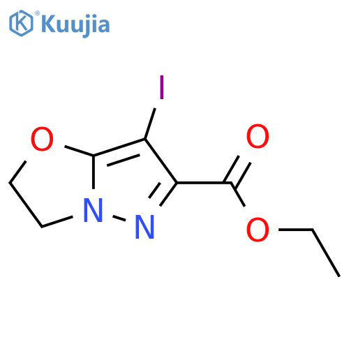 ethyl 7-iodo-2,3-dihydropyrazolo[5,1-b][1,3]oxazole-6-carboxylate structure