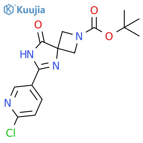 tert-butyl 6-(6-chloro-3-pyridyl)-8-oxo-2,5,7-triazaspiro[3.4]oct-5-ene-2-carboxylate structure