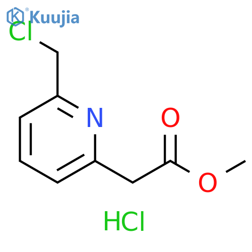 2-Pyridineacetic acid, 6-(chloromethyl)-, methyl ester, hydrochloride (1:1) structure