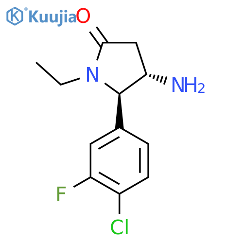 4-amino-5-(4-chloro-3-fluorophenyl)-1-ethylpyrrolidin-2-one structure