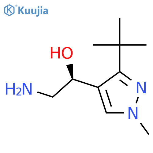 (1S)-2-amino-1-(3-tert-butyl-1-methyl-1H-pyrazol-4-yl)ethan-1-ol structure