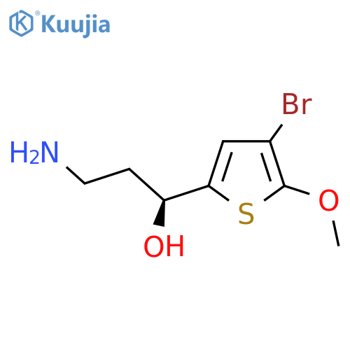(1S)-3-amino-1-(4-bromo-5-methoxythiophen-2-yl)propan-1-ol structure