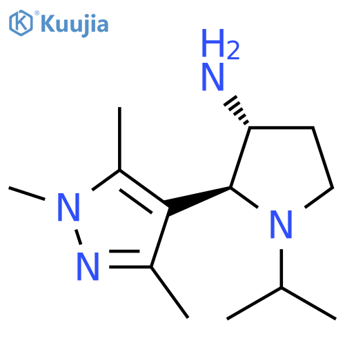 1-(propan-2-yl)-2-(trimethyl-1H-pyrazol-4-yl)pyrrolidin-3-amine structure