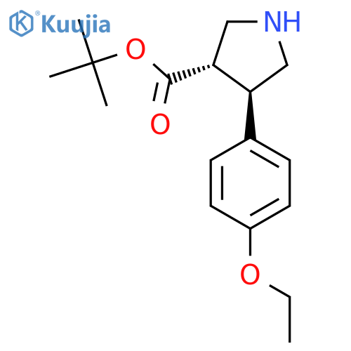 rac-tert-butyl (3R,4S)-4-(4-ethoxyphenyl)pyrrolidine-3-carboxylate structure