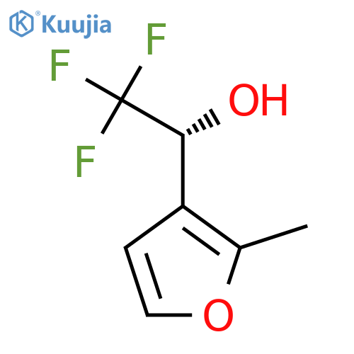 (1R)-2,2,2-trifluoro-1-(2-methylfuran-3-yl)ethan-1-ol structure