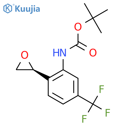 tert-butyl N-{2-(2S)-oxiran-2-yl-5-(trifluoromethyl)phenyl}carbamate structure