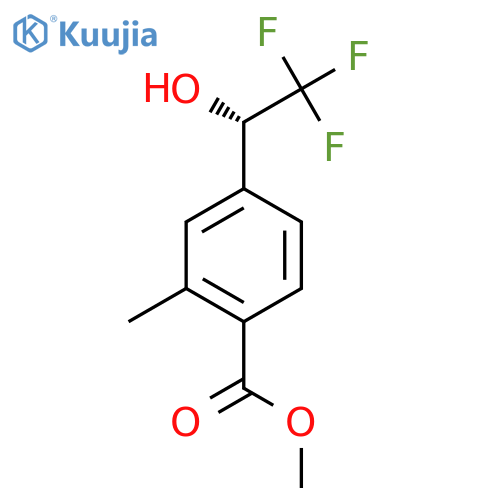 methyl 2-methyl-4-(1S)-2,2,2-trifluoro-1-hydroxyethylbenzoate structure