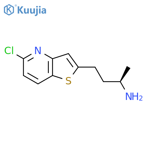 (2R)-4-{5-chlorothieno3,2-bpyridin-2-yl}butan-2-amine structure