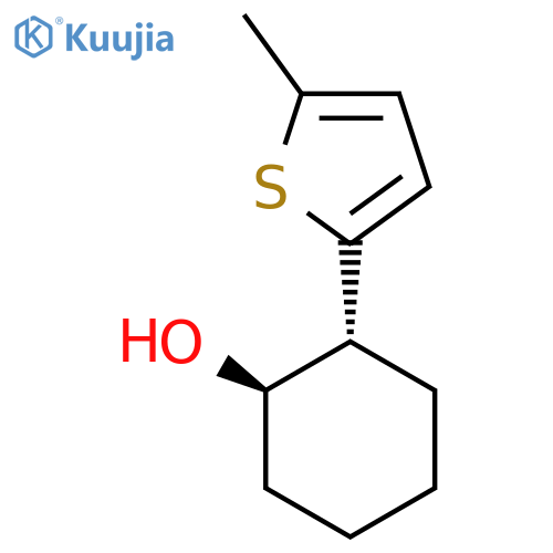 rac-(1R,2R)-2-(5-methylthiophen-2-yl)cyclohexan-1-ol structure