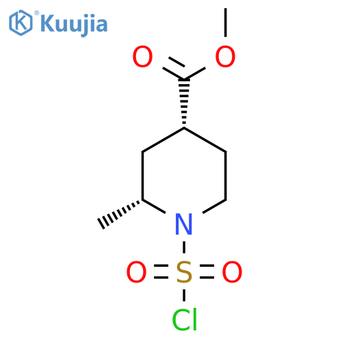 methyl 1-(chlorosulfonyl)-2-methylpiperidine-4-carboxylate structure