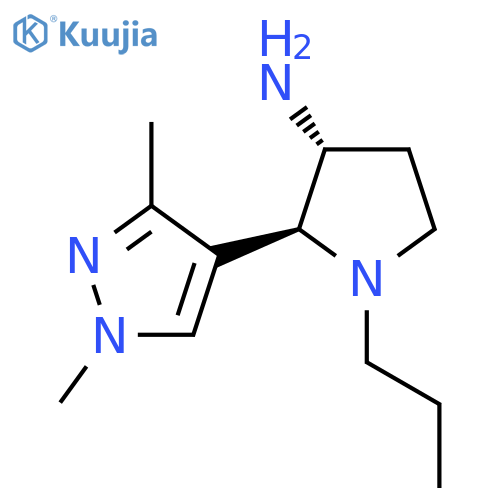 2-(1,3-dimethyl-1H-pyrazol-4-yl)-1-propylpyrrolidin-3-amine structure