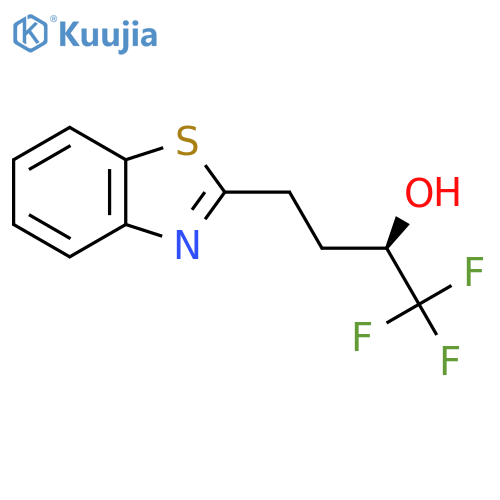 (2R)-4-(1,3-benzothiazol-2-yl)-1,1,1-trifluorobutan-2-ol structure