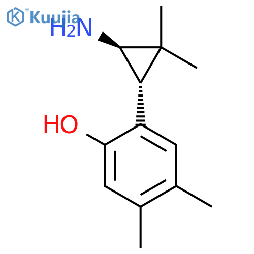 rac-2-(1R,3R)-3-amino-2,2-dimethylcyclopropyl-4,5-dimethylphenol structure