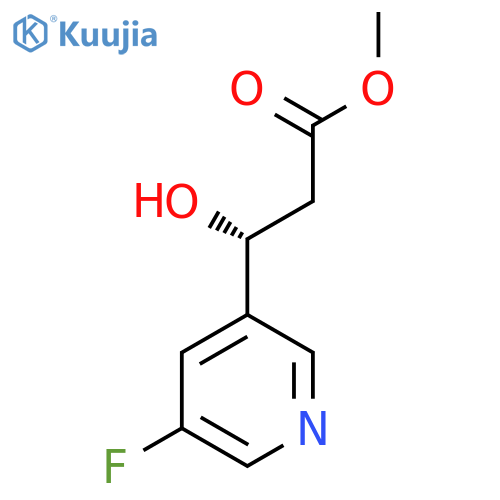 methyl (3R)-3-(5-fluoropyridin-3-yl)-3-hydroxypropanoate structure