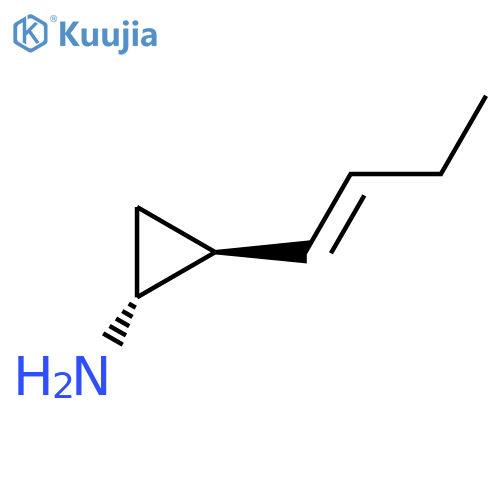 rac-(1R,2S)-2-(but-1-en-1-yl)cyclopropan-1-amine structure