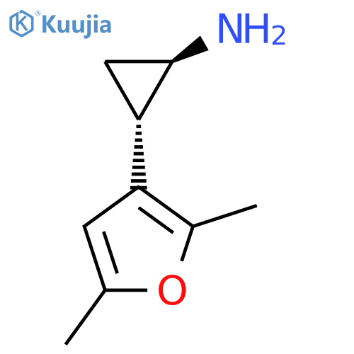 rac-(1R,2S)-2-(2,5-dimethylfuran-3-yl)cyclopropan-1-amine structure