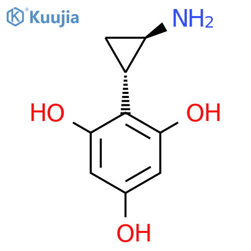 rac-2-(1R,2S)-2-aminocyclopropylbenzene-1,3,5-triol structure
