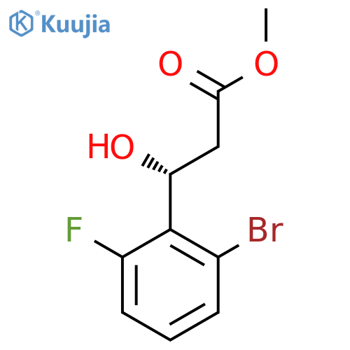 methyl (3R)-3-(2-bromo-6-fluorophenyl)-3-hydroxypropanoate structure