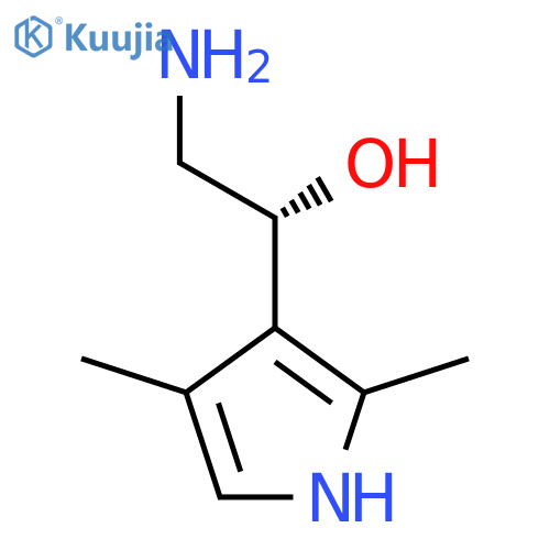 (1R)-2-amino-1-(2,4-dimethyl-1H-pyrrol-3-yl)ethan-1-ol structure