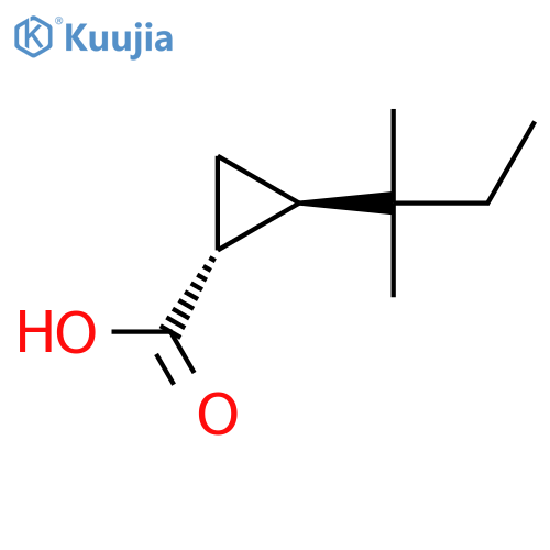 rac-(1R,2R)-2-(2-methylbutan-2-yl)cyclopropane-1-carboxylic acid structure