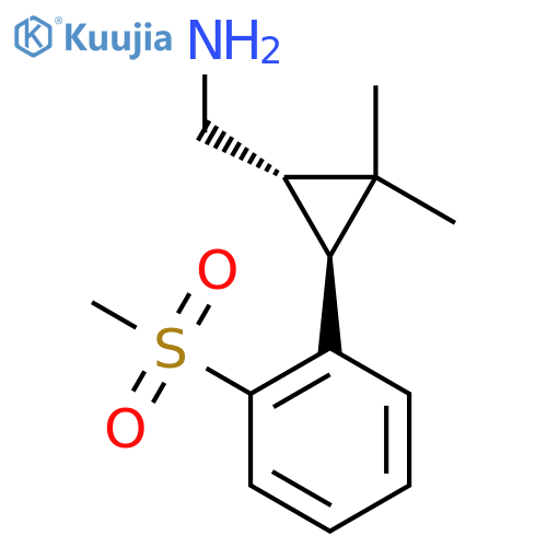 rac-(1R,3R)-3-(2-methanesulfonylphenyl)-2,2-dimethylcyclopropylmethanamine structure