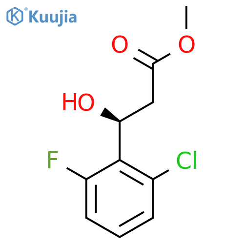methyl (3S)-3-(2-chloro-6-fluorophenyl)-3-hydroxypropanoate structure