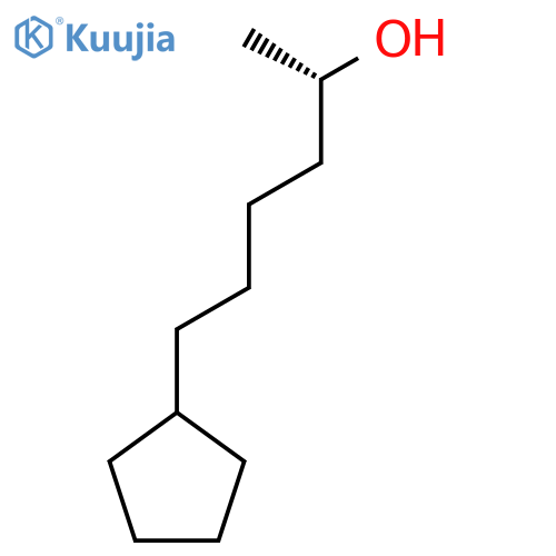 (2S)-6-cyclopentylhexan-2-ol structure
