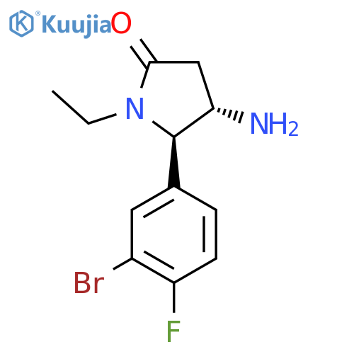 4-Amino-5-(3-bromo-4-fluorophenyl)-1-ethylpyrrolidin-2-one structure