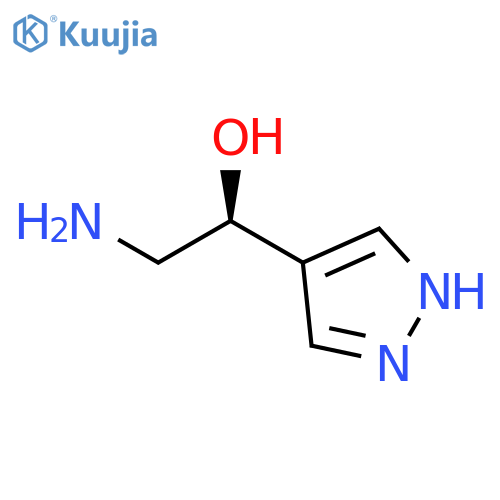 (1S)-2-amino-1-(1H-pyrazol-4-yl)ethan-1-ol structure