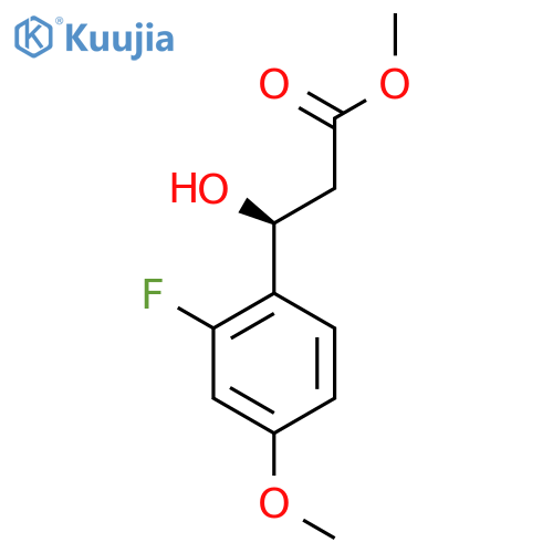 methyl (3S)-3-(2-fluoro-4-methoxyphenyl)-3-hydroxypropanoate structure