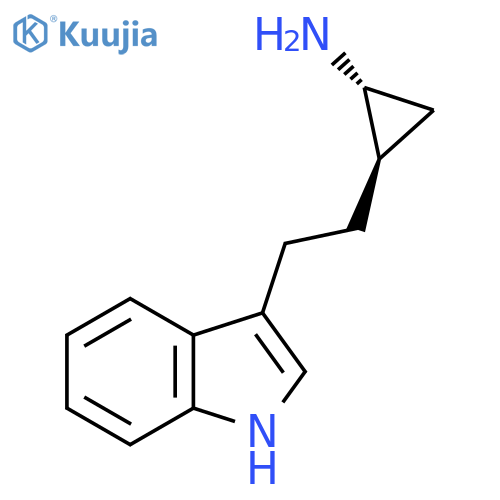 rac-(1R,2R)-2-2-(1H-indol-3-yl)ethylcyclopropan-1-amine structure