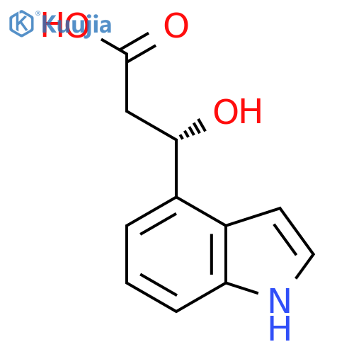 (3S)-3-hydroxy-3-(1H-indol-4-yl)propanoic acid structure