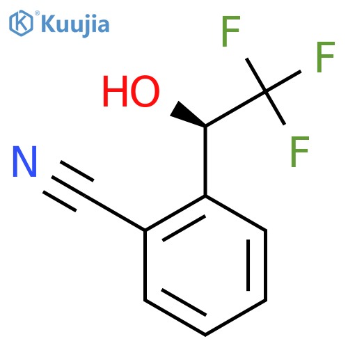 2-(1R)-2,2,2-trifluoro-1-hydroxyethylbenzonitrile structure